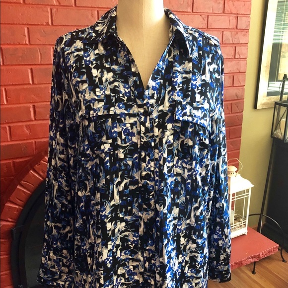 Christopher &banks button down blouse Sz large - Picture 1 of 4